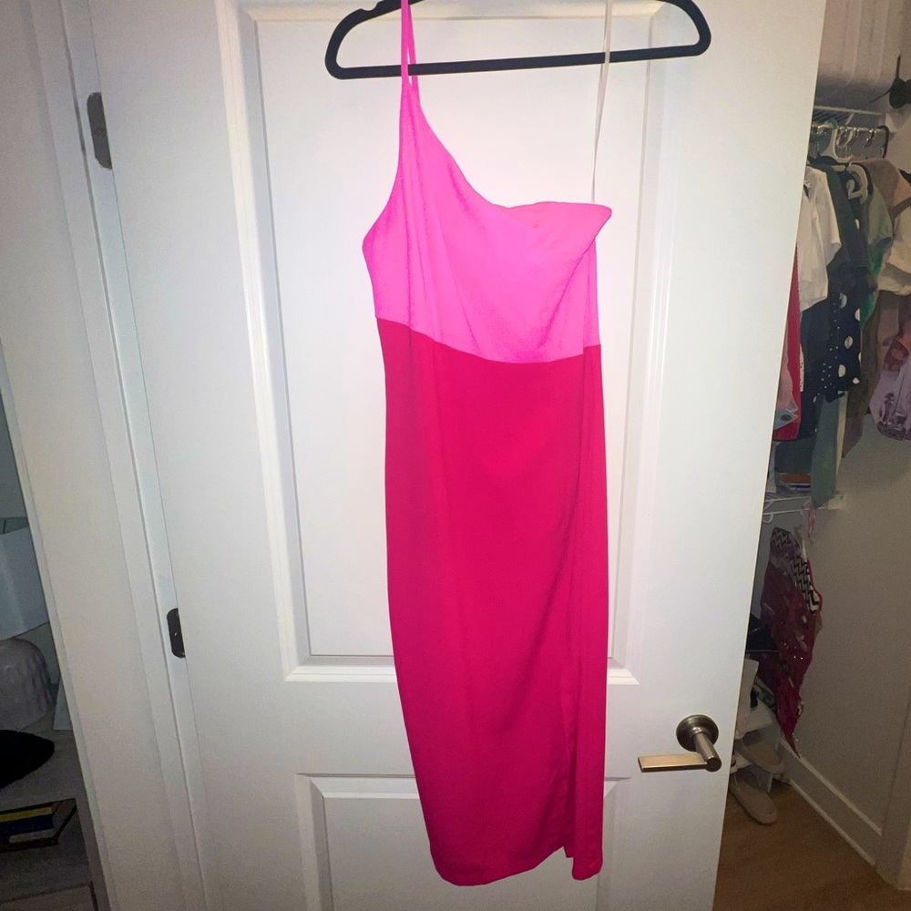 Pink petal and pup dress